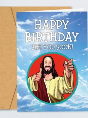 1pc, Funny Birthday Card - Cartoon Humor Card For Old Man Or Woman, Hilarious 30th 40th 50th 60th 70th 80th Old Birthday Card For Friends, Unique Humor And Envelope Included