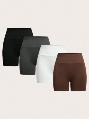 EZwear Women's Solid Color Shorts For Base Layer