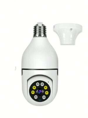 Reletech 360°Creative Bulb Shaped Surveillance Camera,Two-Way Audio,1080P HD Wireless Security Camera Cams With Night Version