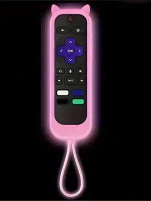 Silcone Remote Control Cover For Roku TV Remote/Roku Simple Remote/Roku Voice Remote (Purple)