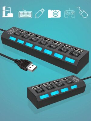 Mini USB Hub, 4-Port USB Hub USB Splitter , Ultra Slim Portable Data Hub With 1 USB 3.0/3 Usb 2.0 Expander For Laptop, Xbox, Flash Drive, HDD, Console, Printer, Camera,Keyborad,...