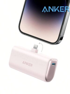 Anker Nano Portable Charger For IPhone, With Built-In MFi Certified Lightning Connector, Power Bank 5,000mAh 12W, Compatible With IPhone 14/14 Pro / 14 Plus, IPhone 13 And 12...