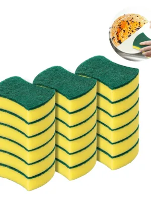 24/12/6pcs Cleaning Sponge, Scouring Pad, Square Dish Cloths, Simple Style Dish Towel, Cleaning Cloth For Sink Or Kitchen Stove, Antibacterial Washable Cleaning Brush, Kitchen...