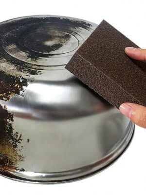 1pc, Emery Magic Wipe, Pot Bottom Cleaning Descaling Sponge, Pot Sponge Brush, Iron Rust Removal Sponge, Dishwashing Sponge Block, Scouring Pads, Power Decontamination, Cleaning...