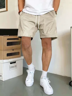 Manfinity Hypemode Loose Fit Men's Shorts With Slant Pockets And Drawstring Waist