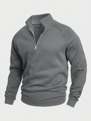 Manfinity Homme Men's Solid Color Raglan Sleeve Sweatshirt