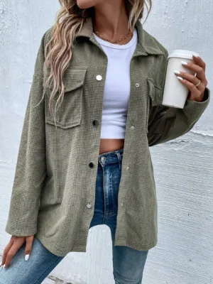 LUNE Flap Pocket Drop Shoulder Coat