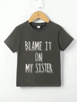 Young Boy Slogan Graphic Tee