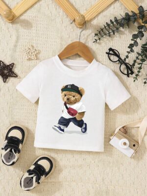 Baby Boys' Cartoon Bear Pattern Casual Top