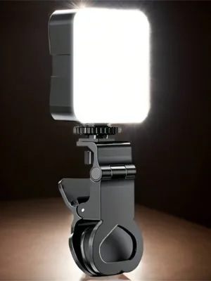 Versatile Portable Pocket LED Light, Mobile Phone LED Fill Light, Lighting Lamp, Emergency Lamp, Adjustable Heart-Shaped Clip Fill Light