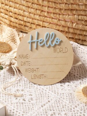 Newborn Baby Boy Letter Graphic Monthly Milestones Photography Prop