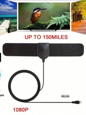 Indoor TV Antenna DVB T2 ATSC 1080P Digital Amplifier High Gain Satellite Receiver Built In Car Antenna