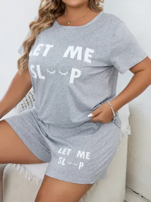 Plus Slogan Graphic PJ Set