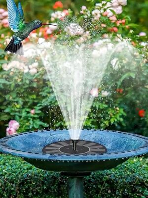 1PC Solar Bird Bath Fountain Pump, 6 Nozzle Bird Bath Solar Fountain Pump, Solar Fountain Pump, Garden, Pond, Swimming Pool, Fish Tank, Outdoor And Aquarium