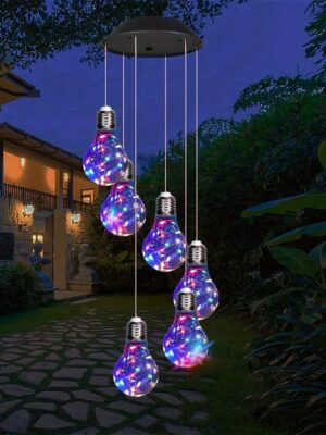 1set Of Outdoor Colorful Solar Wind Chimes, Hanging Solar Wind Chimes, Birthday Wind Chimes, Outdoor Garden Balconies, Bedrooms, Courtyard Living Room Decorations, Outdoor...