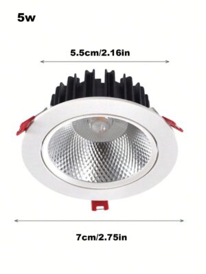 LED Recessed Ceiling Downlight For Home, Clothing Store, Exhibition Hall, With Anti-Glare And Adjustable Angle, Fog-Proof